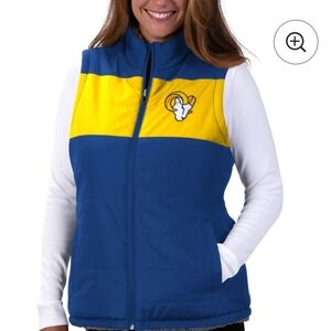 Los Angelas Rams Vest Reversible NWT Size Medium